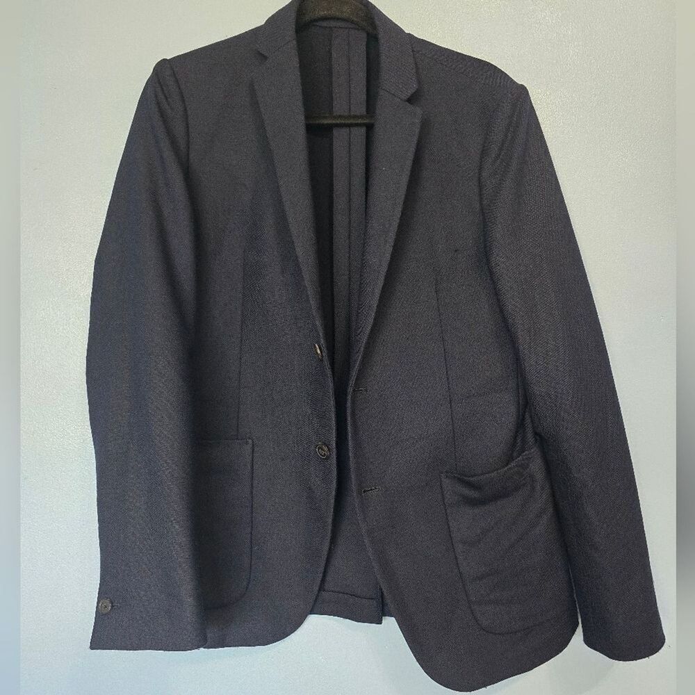 Theory Wool Blend Men's Navy Blue Blazer Size 38 *see measurements